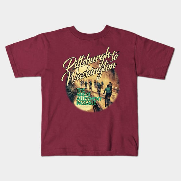 Pittsburgh to Washington Kids T-Shirt by Billygoat Hollow